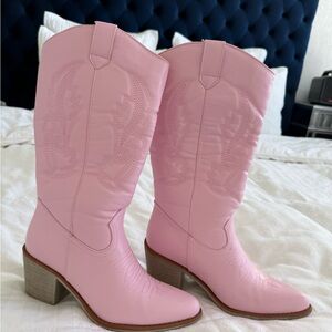 Cowgirl Pink Boots by Pierre Dumas 6.5